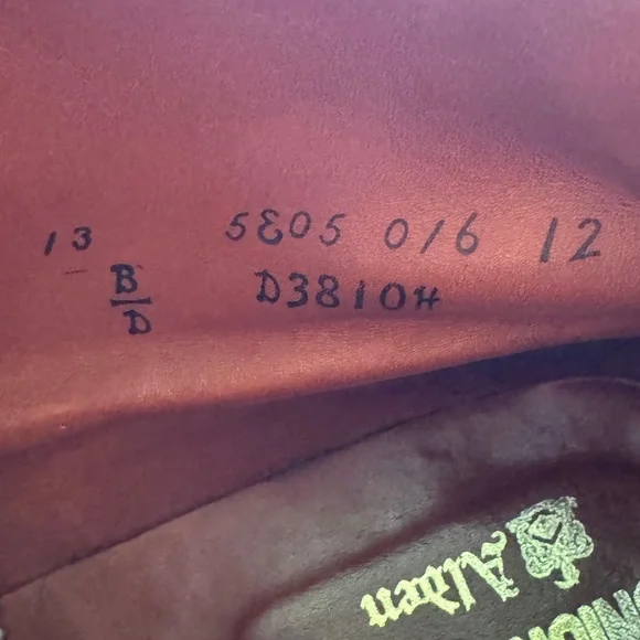 ALDEN  X Unionmade Boots Dark Brown Calfskin Lace Up Ankle 13 BD Plain Toe - Picture 10 of 10